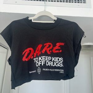 Black D.A.R.E. Kids Crop Top